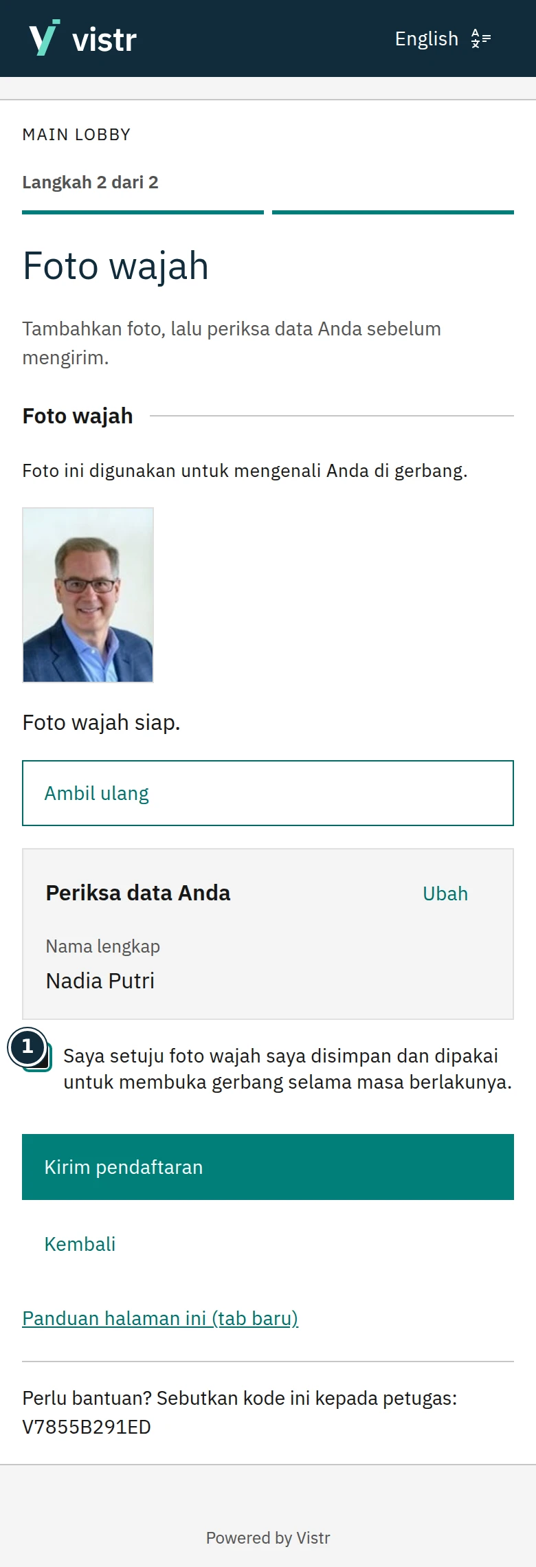 Periksa foto dan persetujuan sebelum mengirim.