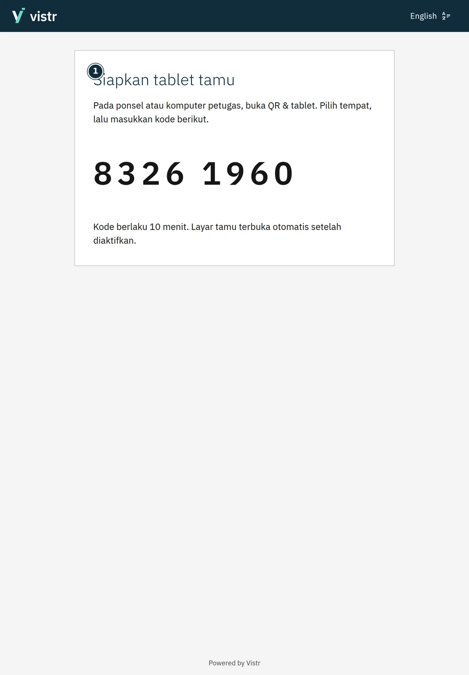 Kode contoh ini hanya untuk memperlihatkan posisi kode pemasangan.