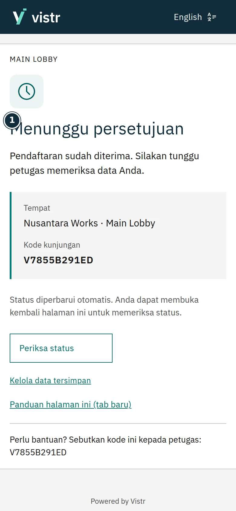 Status menunggu belum memberikan kepastian akses gerbang.